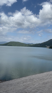 水库风景 湖水风光视频