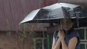 带雨伞的雨滴24秒视频