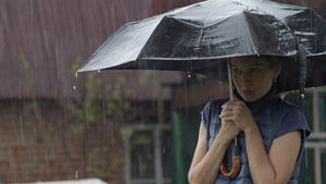 站在雨中的伞下31秒视频