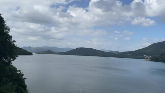 水库风景 湖水风光视频