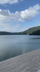 水库风景 湖水风光视频