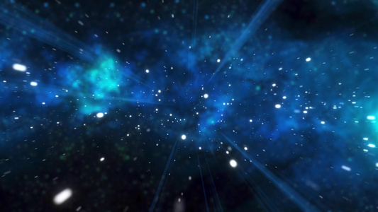 蓝色宇宙光束运动穿梭时空背景视频视频