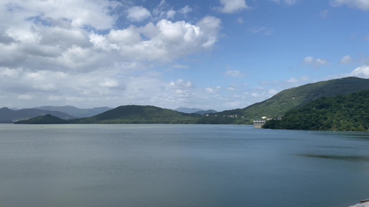 水库风景 湖水风光视频