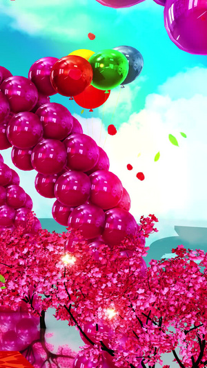 气球拱门婚礼背景素材气球背景30秒视频