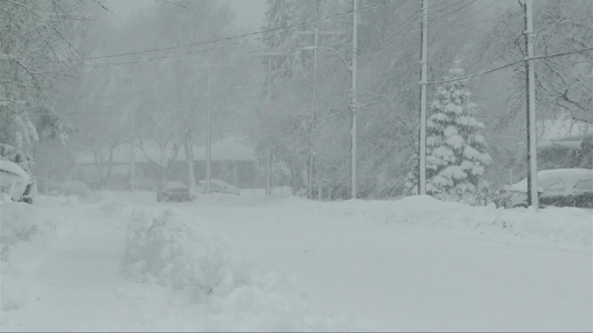 居住区附近有大雪视频