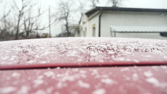 雪落雪缓慢运动视频