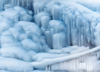 寒冷的冰雪雾凇视频