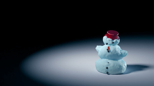 雪人融化动画34秒视频
