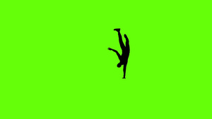 在舞台上跳舞以慢动作绿屏来对抗多彩聚光灯的舞姿10秒视频