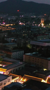 湖北襄阳古城夜景昭明台襄阳夜景视频