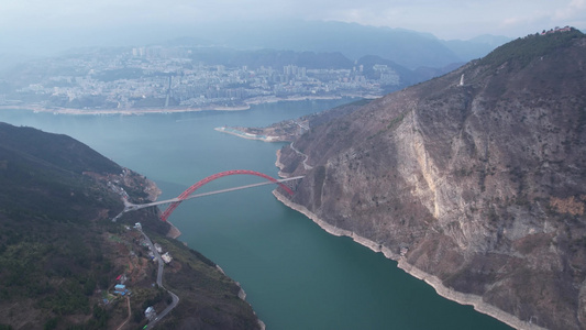 自然风景震撼长江三峡巫峡风光航拍视频视频