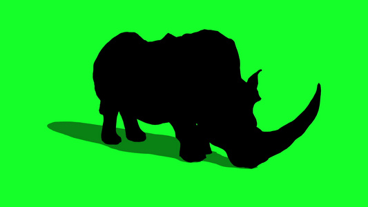 绿屏3D攻击形成动画动物的绿色屏幕3d而Shichceros视频