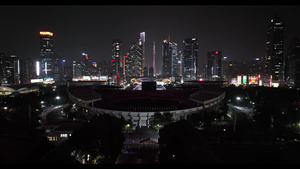 4k广州珠江新城天际线夜景186秒视频