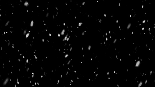 4K动态透明背景雪花飞舞视频素材视频