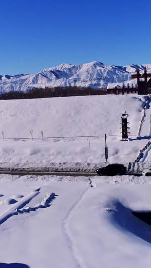 冬天的新疆白哈巴村旅游景点24秒视频