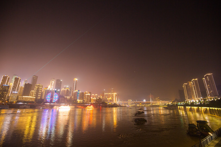 重庆城市夜景4k延迟拍摄视频