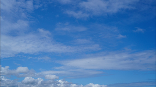 4keuhd蓝色天空大型白色不同类型云的天花时间消逝视频