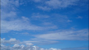 4keuhd蓝色天空大型白色不同类型云的天花时间消逝40秒视频