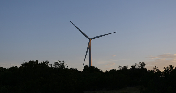 清晨风力涡轮机视频