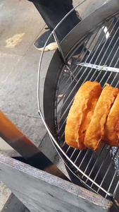 餐饮美食早餐油炸面窝制作过程素材早餐素材视频