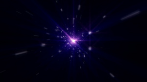 在空间光线下飞行的恒星20秒视频