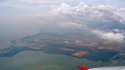 机上飞机场SingraporechangiAirport视频