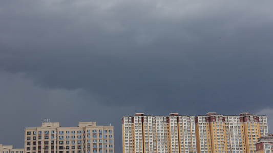 暴风雨前夕乌云延时摄影视频