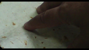 面团制作肉卷饼40秒视频