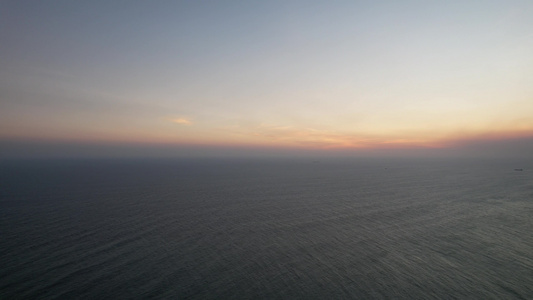 大海日落晚霞夕阳海浪海陵岛航拍视频