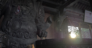 拜丁寺的雕像和香料21秒视频