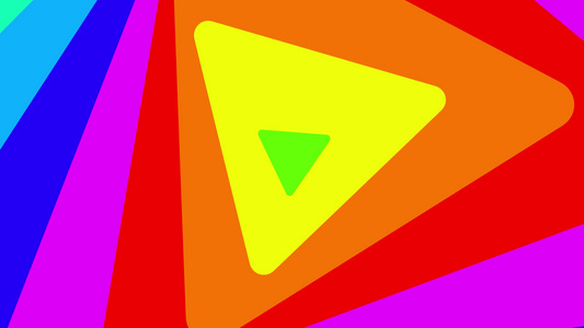 彩色三角心扩散旋转视频