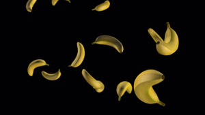 香蕉在零重力下旋转24秒视频