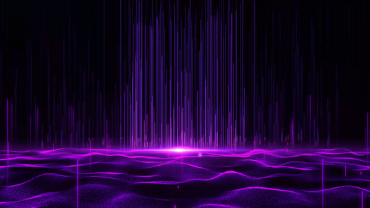 4K大气紫色光线舞台背景视频