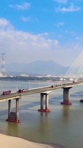 航拍安徽铜陵长江大桥长江经济宣传片素材视频