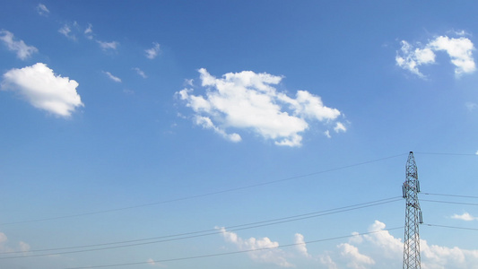 蓝天清除美丽的云空间天气美丽的时间流逝视频