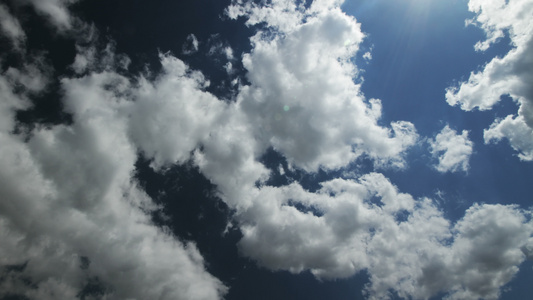 天空清空美丽的云云空间气象4k视频