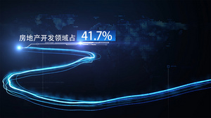 蓝色科技企业时间轴数据信息展示AE模板42秒视频