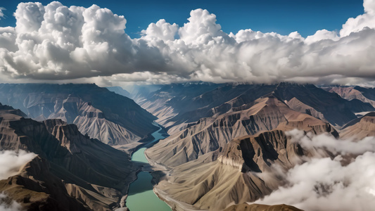 航拍中国西藏雅鲁藏布峡谷视频