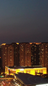 天津地标建筑天津之眼摩天轮夜景天津风光视频