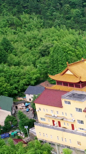 航拍杭州古代名刹天竺三寺法喜寺116秒视频