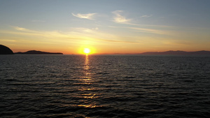 日落时海景的天空视图自然的美丽13秒视频