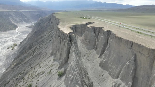 航拍新疆塔城地区安集海大峡谷视频