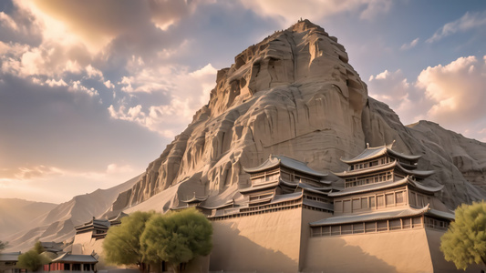 中国敦煌石窟莫高窟壁画视频