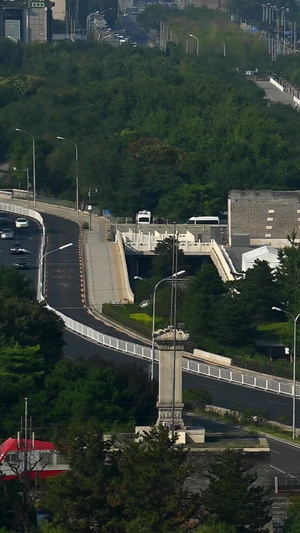 北京永定门的高铁汽车流车70秒视频