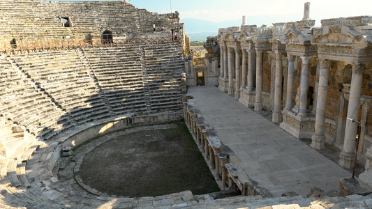 棉花堡古希腊剧院遗址合集4K实拍视频