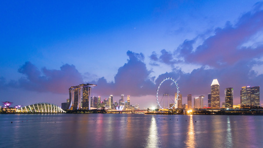 日出夜晚到白昼夏歌波罗城市风景4k时间差视频