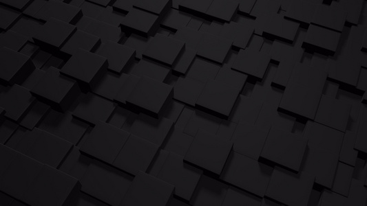 黑色未来立方体在最小背景上移动设计和技术的概念3D视频