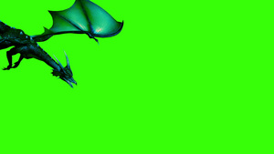绿屏3d龙动画14秒视频