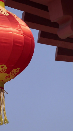 中国传统文化元素红色的灯笼视频合集中国文化58秒视频