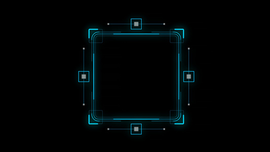 科技方框元素带透明度通道视频